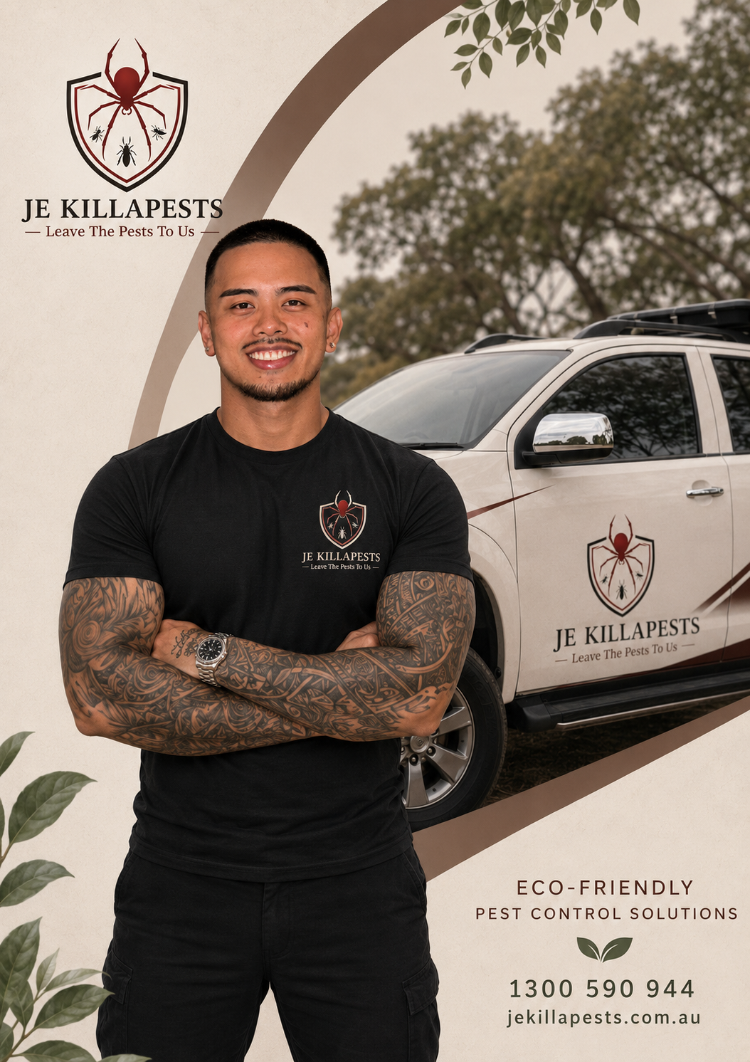 JE Killapests technician on the job in Sydney